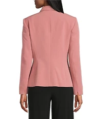 Kasper Crepe Notch Collar 1-Button Jacket