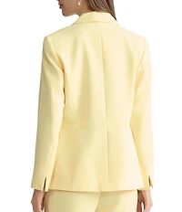 Kasper Crepe One Button Notch Lapel Blazer