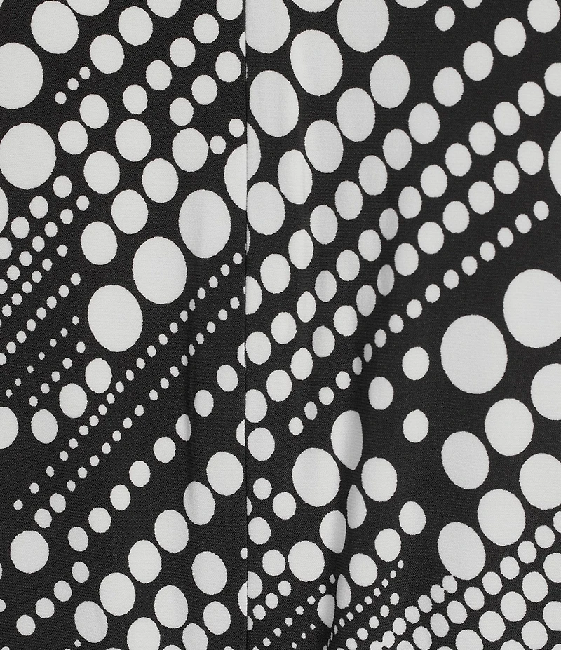 Kasper Dotted Short Sleeve Wrap Front Jersey Knit Midi Dress