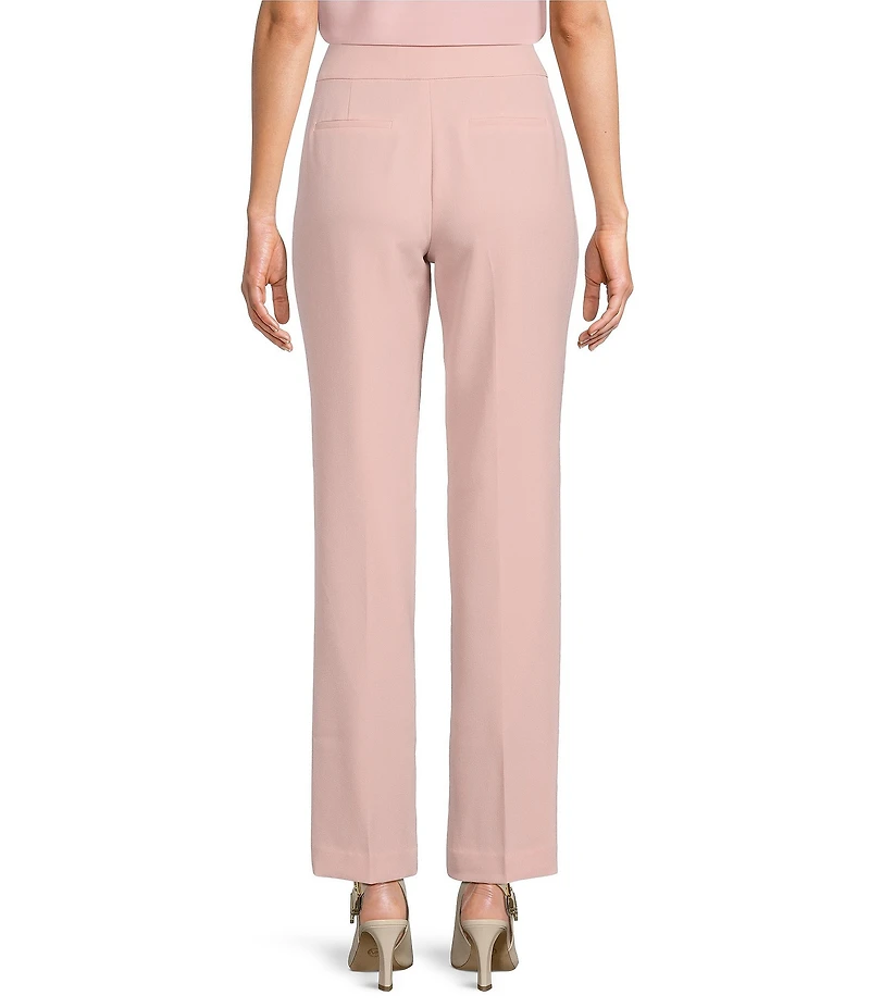 Kasper Flat Front Slim Straight Pants