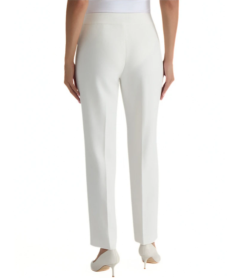 Kasper Flat Front Straight Leg Ankle Length Pants