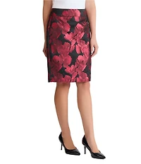 Kasper Floral Jacquard Pencil Skirt