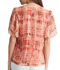 Kasper Flutter Sleeve Blouse