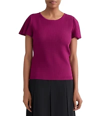 Kasper Flutter Sleeve Sweater Top