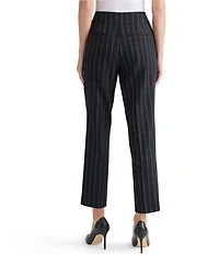 Kasper Fly Front Pinstripe Slim Pants