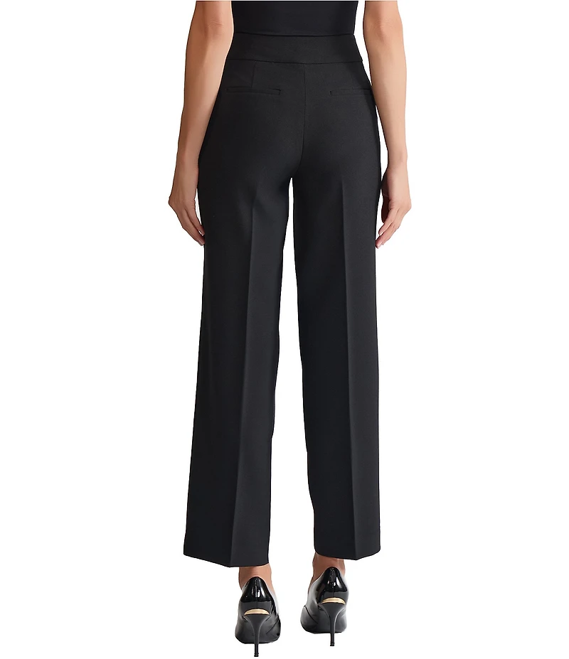 Kasper Fly Front Side Pockets Wide Leg Pants