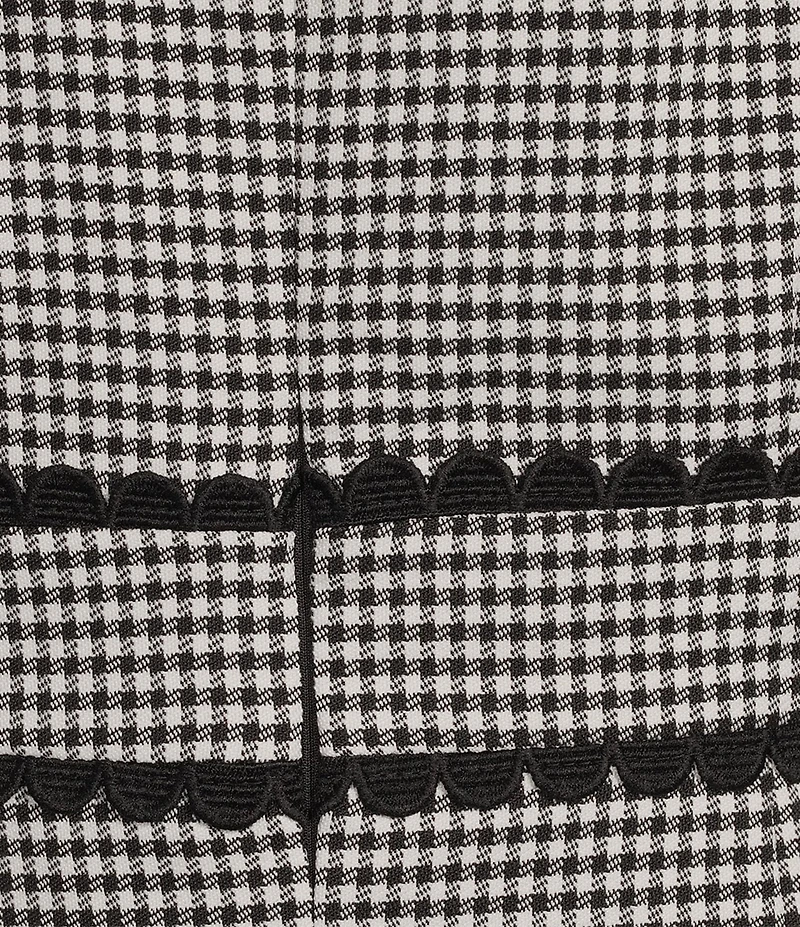 Kasper Gingham Round Neck Sleeveless Sheath Dress