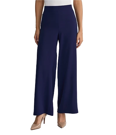 Kasper High Rise Full Length Wide Leg Pants