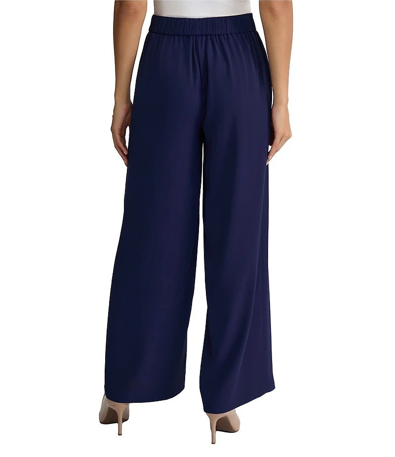 Kasper High Rise Full Length Wide Leg Pants