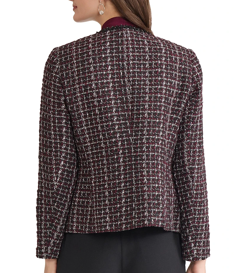 Kasper Kissing Front Jacket Tweed Trim and Front Pockets