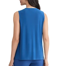 Kasper Knot Neck Sleeveless Top