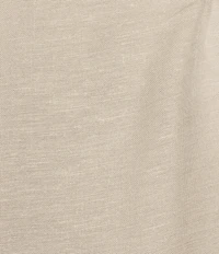 Kasper Linen Blend Fly Front Elastic Back Pants