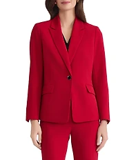 Kasper Long Sleeve Crepe Blazer