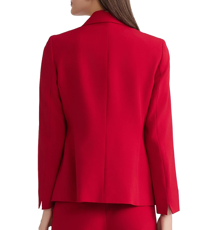 Kasper Long Sleeve Crepe Blazer