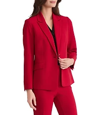 Kasper Long Sleeve Crepe Blazer