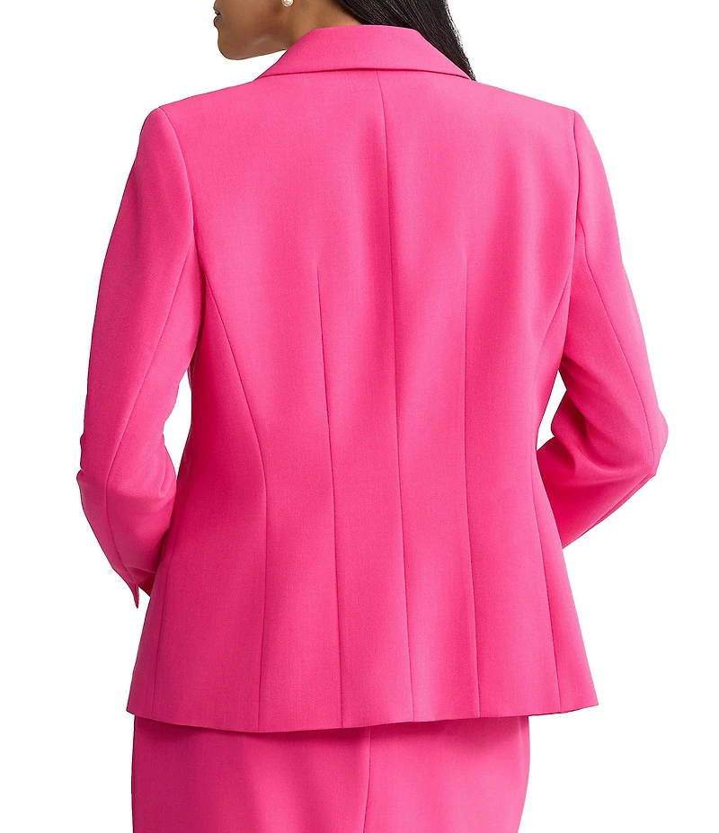 Kasper Long Sleeve Hardware Pocket Crepe Jacket