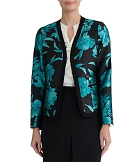 Kasper Long Sleeve Jacquard Blazer