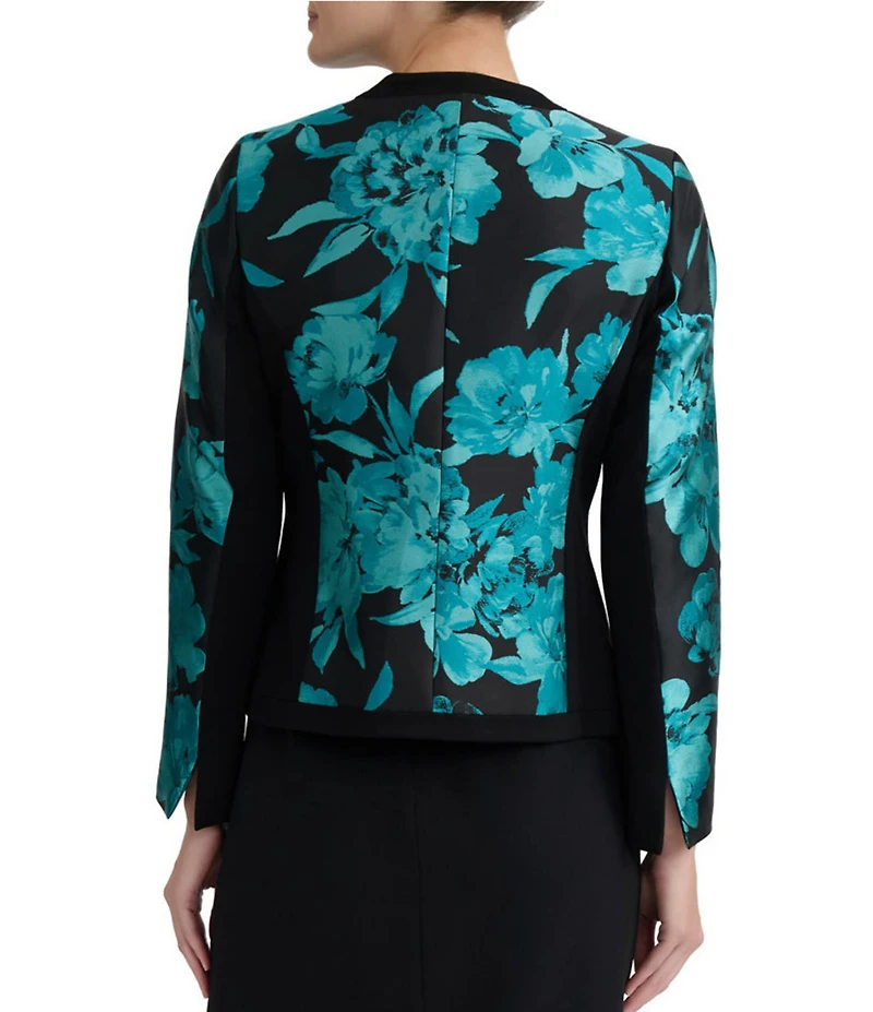 Kasper Long Sleeve Jacquard Blazer