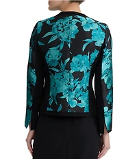 Kasper Long Sleeve Jacquard Blazer