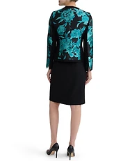 Kasper Long Sleeve Jacquard Blazer