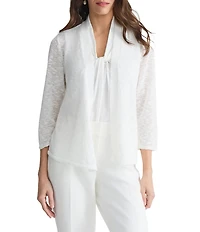 Kasper Long Sleeve Open Front Cardigan