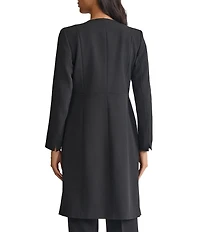 Kasper Long Sleeve Open Front Corded Piping Topper