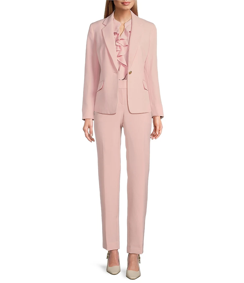 Kasper Notch Collar Crepe Blazer