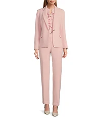 Kasper Notch Collar Crepe Blazer