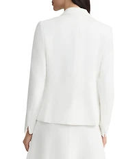Kasper One Button Asymmetrical Collar Jacket