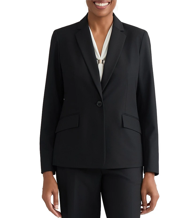 Kasper One Button Notch Collar Jacket