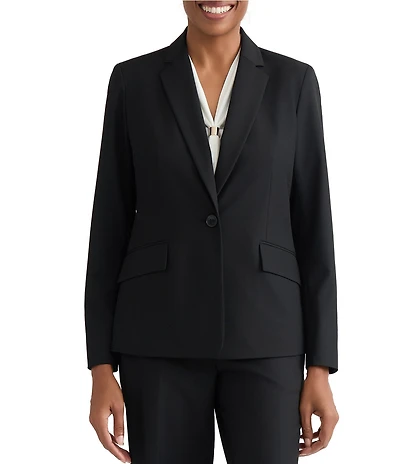 Kasper One Button Notch Collar Jacket