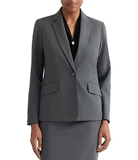 Kasper One Button Notch Collar Jacket