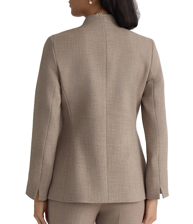 Kasper One Button Pebble Crepe Jacket