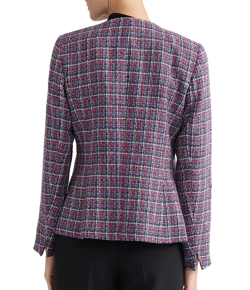 Kasper Open Front Embroidered Jacket