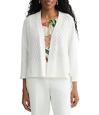 Kasper Open Front Knit Cardigan