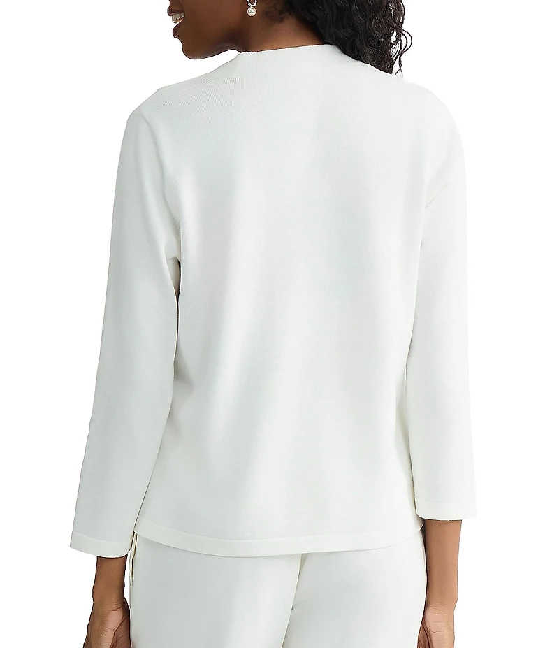 Kasper Open Front Knit Cardigan