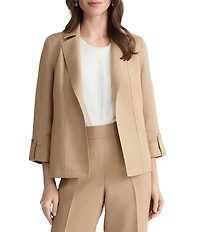 Kasper Open Front Notch Collar Jacket