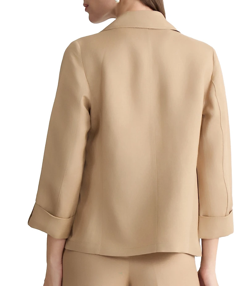 Kasper Open Front Notch Collar Jacket
