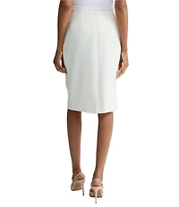 Kasper Pebble Crepe Pencil Skirt