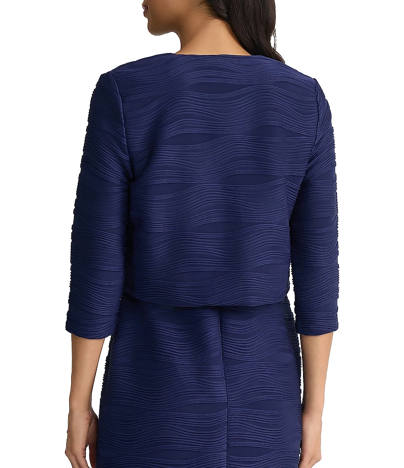 Kasper Petite 3/4 Sleeve Knit Shrug Cardigan