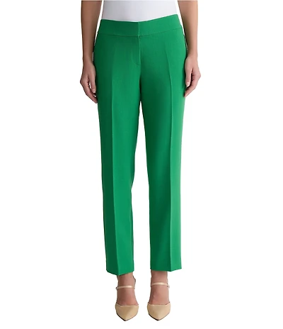 Kasper Petite Crepe Side Seam Pockets Slim Pants