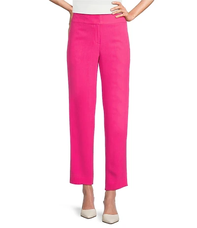 Kasper Petite Crepe Side Seam Pockets Slim Pants