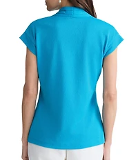 Kasper Petite Extended Sleeve Funnel Neck Blouse