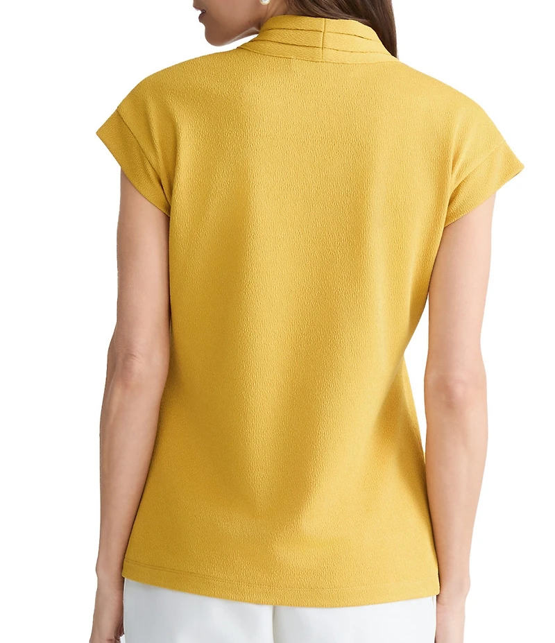 Kasper Petite Extended Sleeve Funnel Neck Blouse