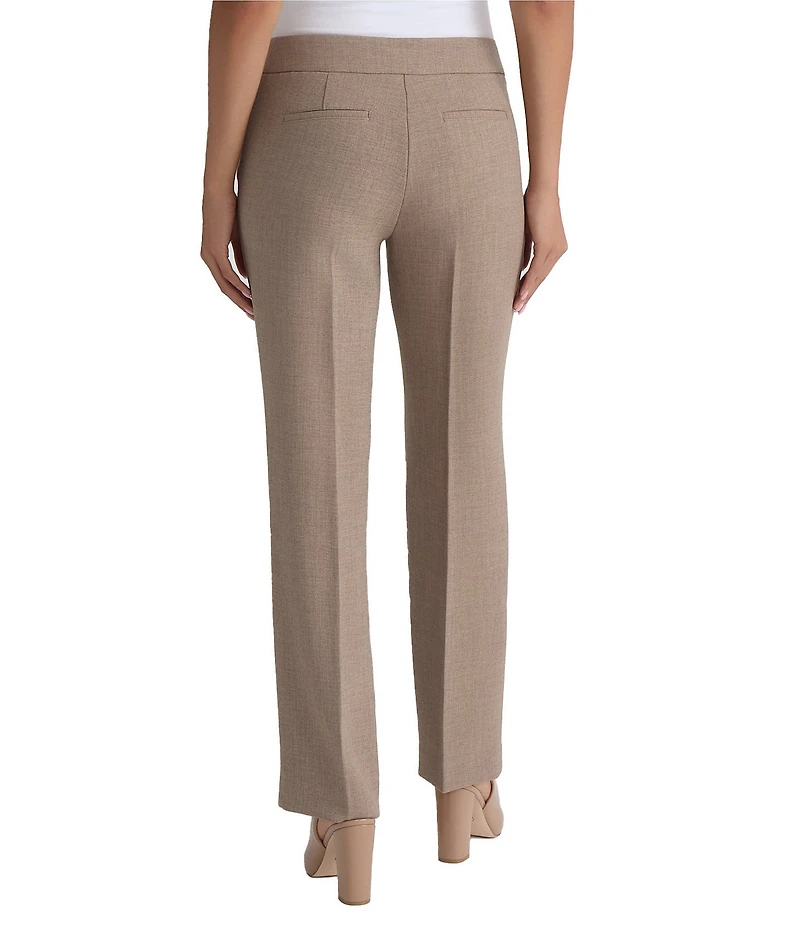 Kasper Petite Flat Front Pebble Crepe Trouser Pants