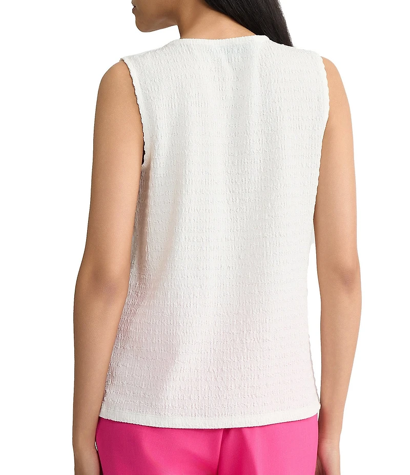 Kasper Petite Jersey Knit Tank With Keyhole Neckline
