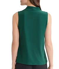 Kasper Petite Size Knot Front Jersey Knit Top