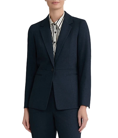 Kasper Petite Long Sleeve Denim Compression Jacket