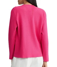 Kasper Petite Long Sleeve Kissing Front Cardigan