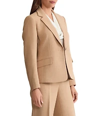Kasper Petite One Button Crepe Blazer
